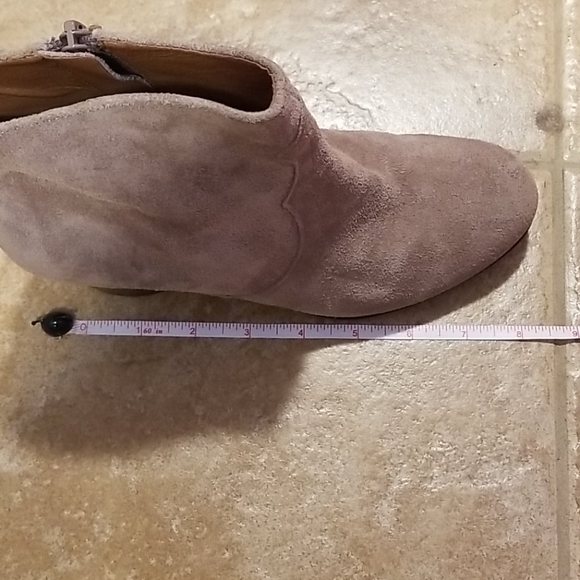 Lucky Brand ankle boot brown suede cowboy zip up 7 - Picture 9 of 10